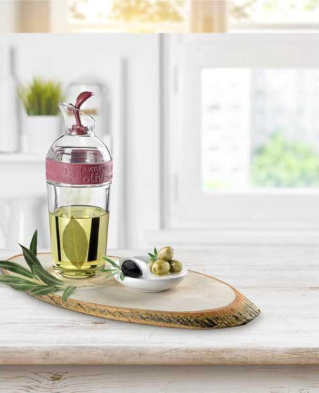 Cam Yağdanlık Fresh Ölçülü Yağ Şişesi Yağdanlık
