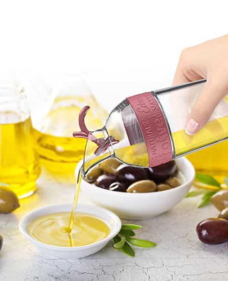 Cam Yağdanlık Fresh Ölçülü Yağ Şişesi Yağdanlık