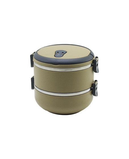 KAHVERENGİ 2Lİ SEFER TASI SAKLAMA KABI 1.2LT
