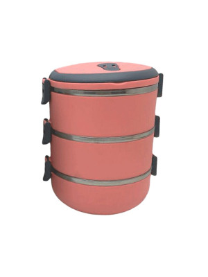 YEMEK TERMOSU KOYU PEMBE 3LÜ SEFER TASI SAKLAMA KABI 1.8LT YEMEK TERMOSU KOYU PEMBE 3LÜ SEFER TASI SAKLAMA KABI 1.8LT