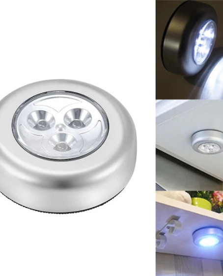 Gardrop - Çekmece - Dolap Köşe Aydınlatıcı Kablosuz Pilli Led Spot Mutfak Lamba Stick Gardrop - Çekmece - Dolap Köşe Aydınlatıcı Kablosuz Pilli Led Spot Mutfak Lamba Stick