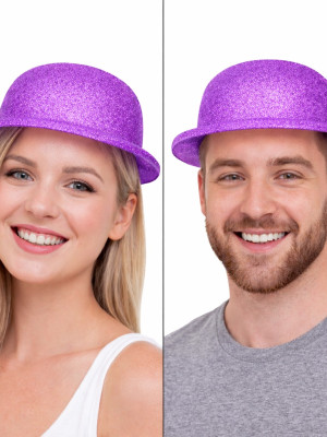 Glitter Simli Melon Şapka 9’lu Set - 9 Renk Parti ve Kostüm Şapkası Glitter Simli Melon Şapka 9’lu Set - 9 Renk Parti ve Kostüm Şapkası