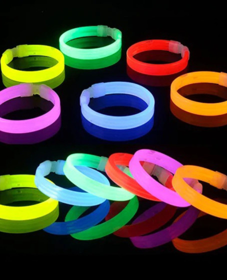 Glow Kalın Bileklik 12’li Set | Baskıya Uygun Renkli Model