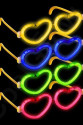 Glow Kalpli Fosforlu Gözlük 6’lı Renkli Set – Neon Parti