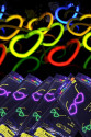 Glow Kalpli Fosforlu Gözlük 6’lı Renkli Set – Neon Parti
