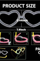 Glow Kalpli Fosforlu Gözlük 6’lı Renkli Set – Neon Parti