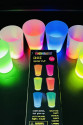 Glow Partisi Bardakları 6 Renk 6 Adet 1.5 oz 4.5 x 6.5 cm