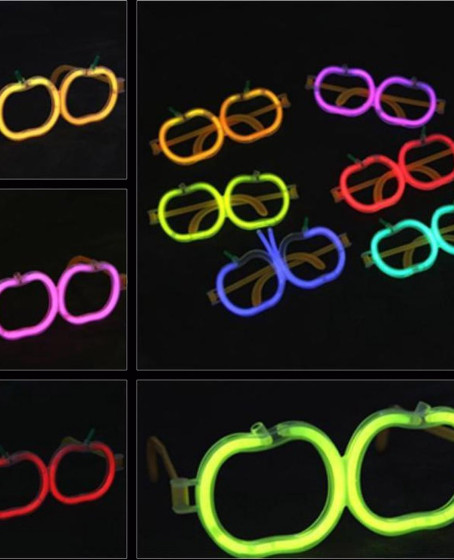 Glow  Elma Gözlük - Glow Partisi Gözlüğü - Glow  Gözlük 12 Adet