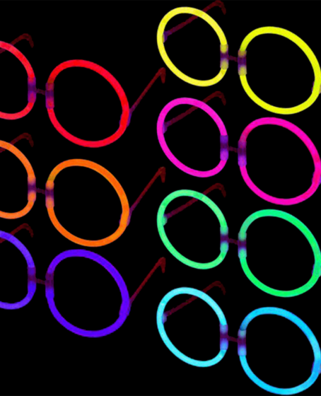 Glow Parti Gözlüğü Glow Partisi Yuvarlak Şekilli Fosforlu Gözlük 6 Adet Glow Parti Gözlüğü Glow Partisi Yuvarlak Şekilli Fosforlu Gözlük 6 Adet