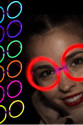 Glow  Yuvarlak Gözlük - Glow Partisi Gözlükleri - Glow Gözlük 12 Adet