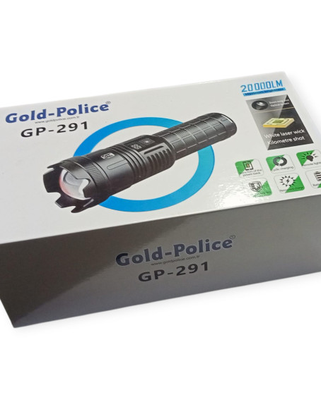 Gold Polıce GP-291 Güçlü El Feneri 20,000 Lümen