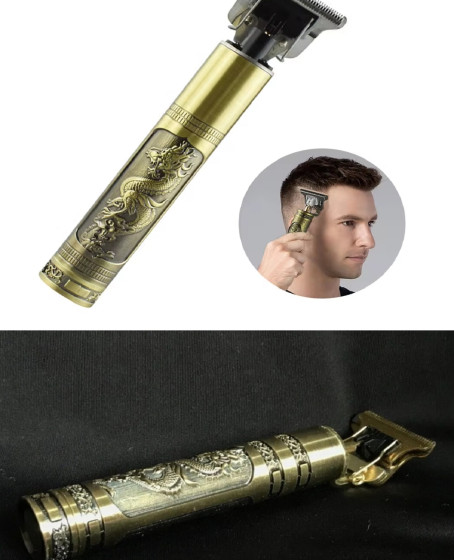 Gold Uçlu Vintage  Şarjlı Traş Makinesi Saç Sakal Ense Çizim Vucüt Kılı Tıraş Makinası