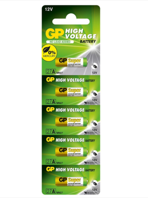 GP 27A 12V Alkalin Pil 5'li Paket GP 27A 12V Alkalin Pil 5'li Paket