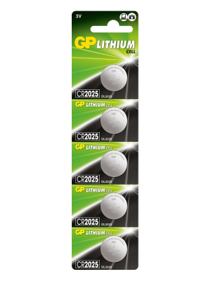 GP 3V CR2025 Lityum Pil 5'li Kart
