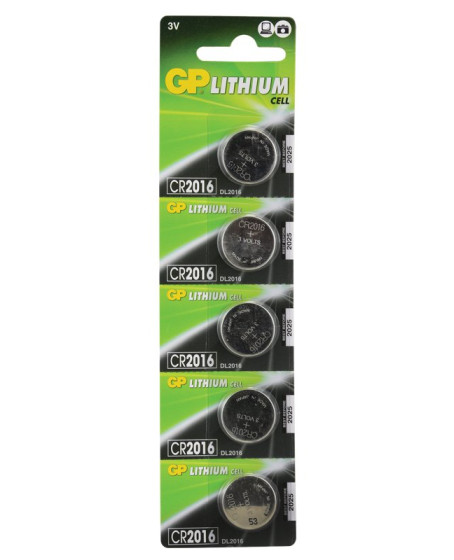 GP CR2016 Lityum Pil 5 li Paket GP CR2016 Lityum Pil 5 li Paket