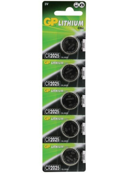 GP CR2025 3 V Lityum 5'li Para Pil