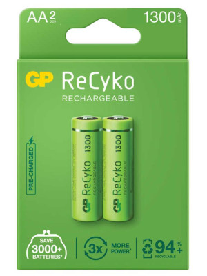 GP ReCyko 1300mAh AA Şarj Edilebilir Kalem Pil 2'lİ Paket