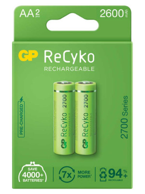 GP ReCyko 2600mAh AA Şarj Edilebilir Kalem Pil 2'lİ Paket