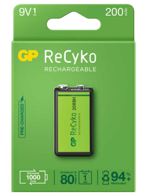 GP ReCyko 9V 200mAh Şarj Edilebilir Pil
