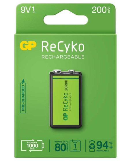 GP ReCyko 9V 200mAh Şarj Edilebilir Pil