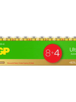 GP Ultra Alkalin AA Kalem Pil 12'li Paket