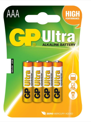 GP  Ultra Alkalin AAA İnce Kalem Pil 4lü