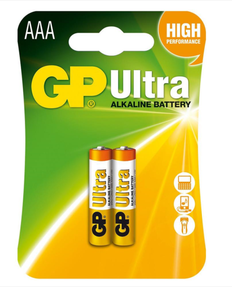 GP Ultra Alkalin AAA İnce Kalem Pil 2li