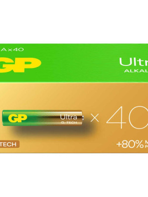 GP Ultra Alkalin AAA İnce Kalem Pil 40'lı Paket