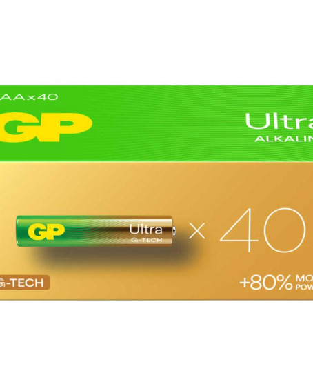 GP Ultra Alkalin AAA İnce Kalem Pil 40'lı Paket