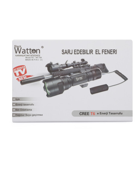 Güçlü Aparat Uyumlu Şarjlı Fener Wt-149