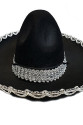 Gümüş Renk Şeritli Meksika Mariachi Latin Şapkası 55 cm Çocuk Gümüş Renk Şeritli Meksika Mariachi Latin Şapkası 55 cm Çocuk