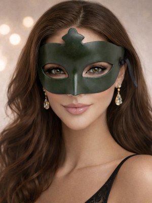 Haki Yeşil Gizemli Masquerade Maskesi