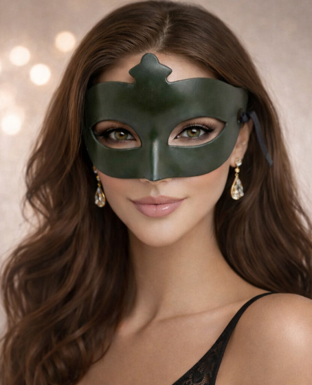 Haki Yeşil Gizemli Masquerade Maskesi