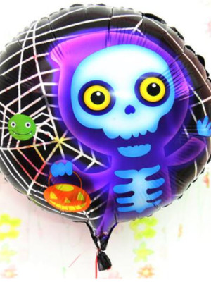 Halloween İskelet Hayalet Folyo Balon 18 inç Halloween İskelet Hayalet Folyo Balon 18 inç