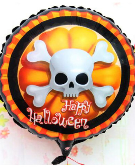 Halloween İskelet Kuru Kafa Folyo Balon 18 inç