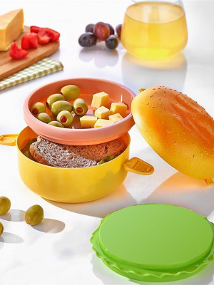Hamburger Görünümlü Beslenme ve Saklama Kabı