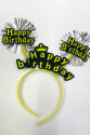 Happy Birthday Neon Renk Doğum Günü Tacı 12 Adet