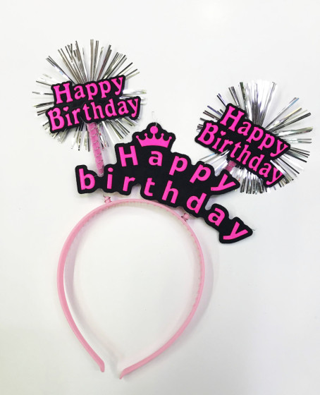 Happy Birthday Neon Renk Doğum Günü Tacı 12 Adet