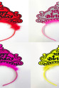 Happy Birthday Yazılı Neon Renk Taç 12 Adet