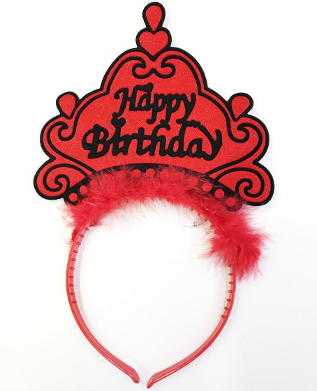 Happy Birthday Yazılı Neon Renk Taç 12 Adet