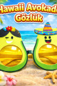 Hawaii Temalı Avokado Gözlük – Kostüm & Parti Gözlüğü