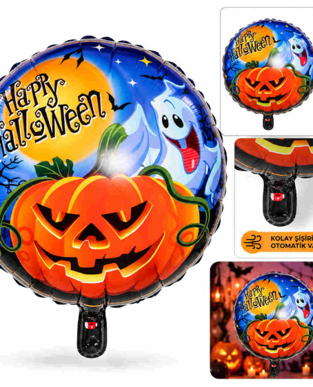 Hayalet ve Balkabağı Desenli Folyo Balon 18 İnç – 45 cm Hayalet ve Balkabağı Desenli Folyo Balon 18 İnç – 45 cm