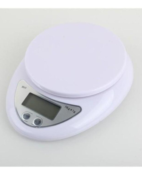 Hazneli Lcd Ekran Hassas Ölçüm Sensörlü 5 Kg Kapasite Dijital Mutfak Terazisi Tartısı