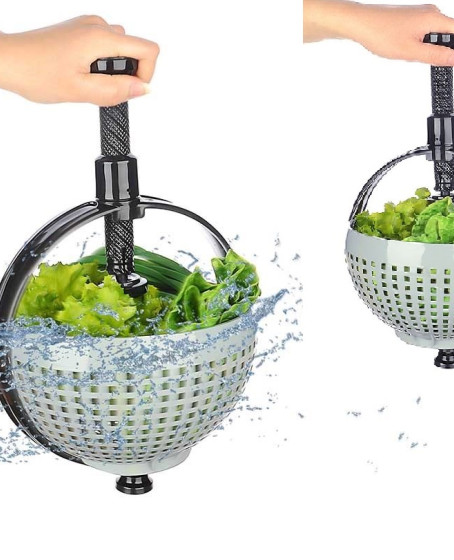 Hızlı Salata Kurutucu Süzgeç- Dönerli Süzgeç Dev Boy Hızlı Salata Kurutucu Süzgeç- Dönerli Süzgeç Dev Boy