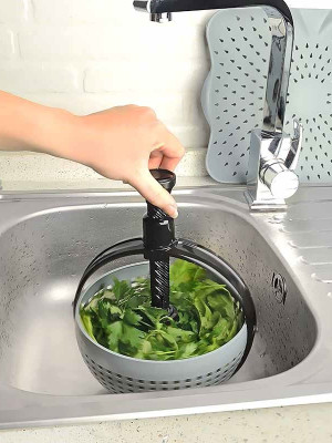 Hızlı Salata Kurutucu Süzgeç- Dönerli Süzgeç Dev Boy Hızlı Salata Kurutucu Süzgeç- Dönerli Süzgeç Dev Boy