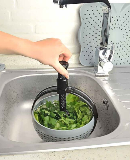 Hızlı Salata Kurutucu Süzgeç- Dönerli Süzgeç Dev Boy Hızlı Salata Kurutucu Süzgeç- Dönerli Süzgeç Dev Boy