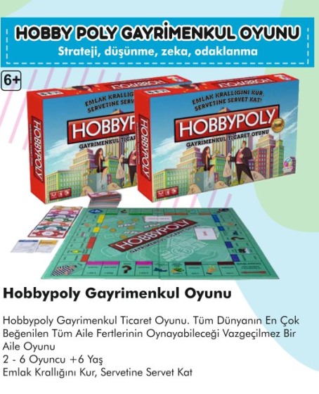 Hobby Poly Gayrimenkul Emlak Ticareti Oyunu