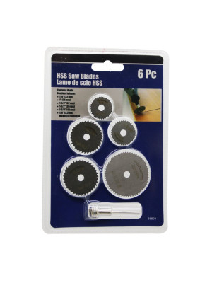 6 PARÇA MİNİ YUVARLAK TESTERE BIÇAKLARI 22-44MM