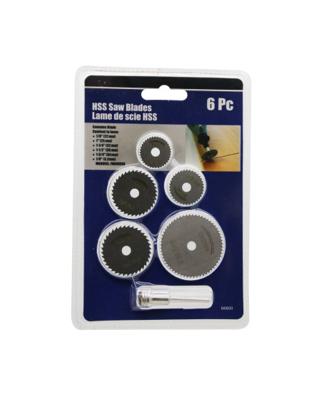 6 PARÇA MİNİ YUVARLAK TESTERE BIÇAKLARI 22-44MM