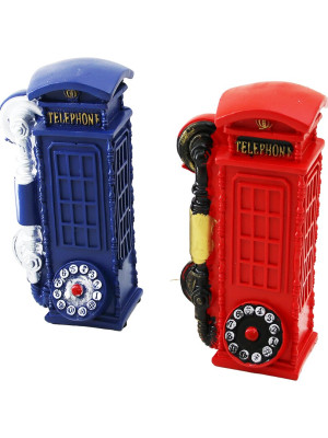KUMBARA TELEFON KULÜBESİ VİNTAGE DEKORATİF BİBLO KUMBARA RENKLİ 20X6X6CM REÇİNE
